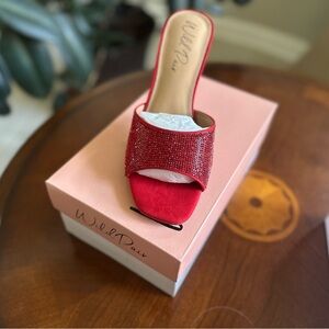 Wild Pair Red Heeled Sandals